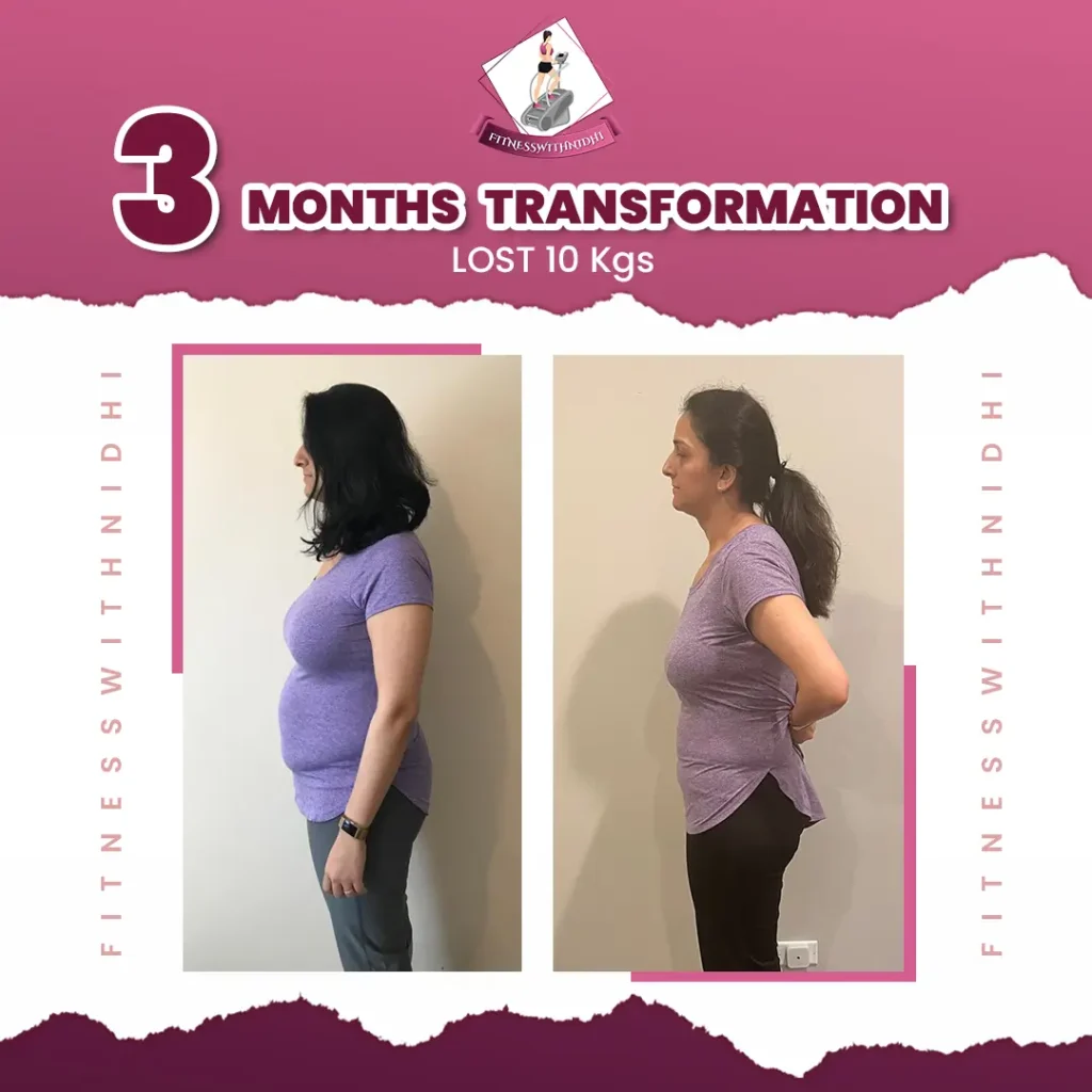 sonal achieve 10kg weight loss transformation in 3 months