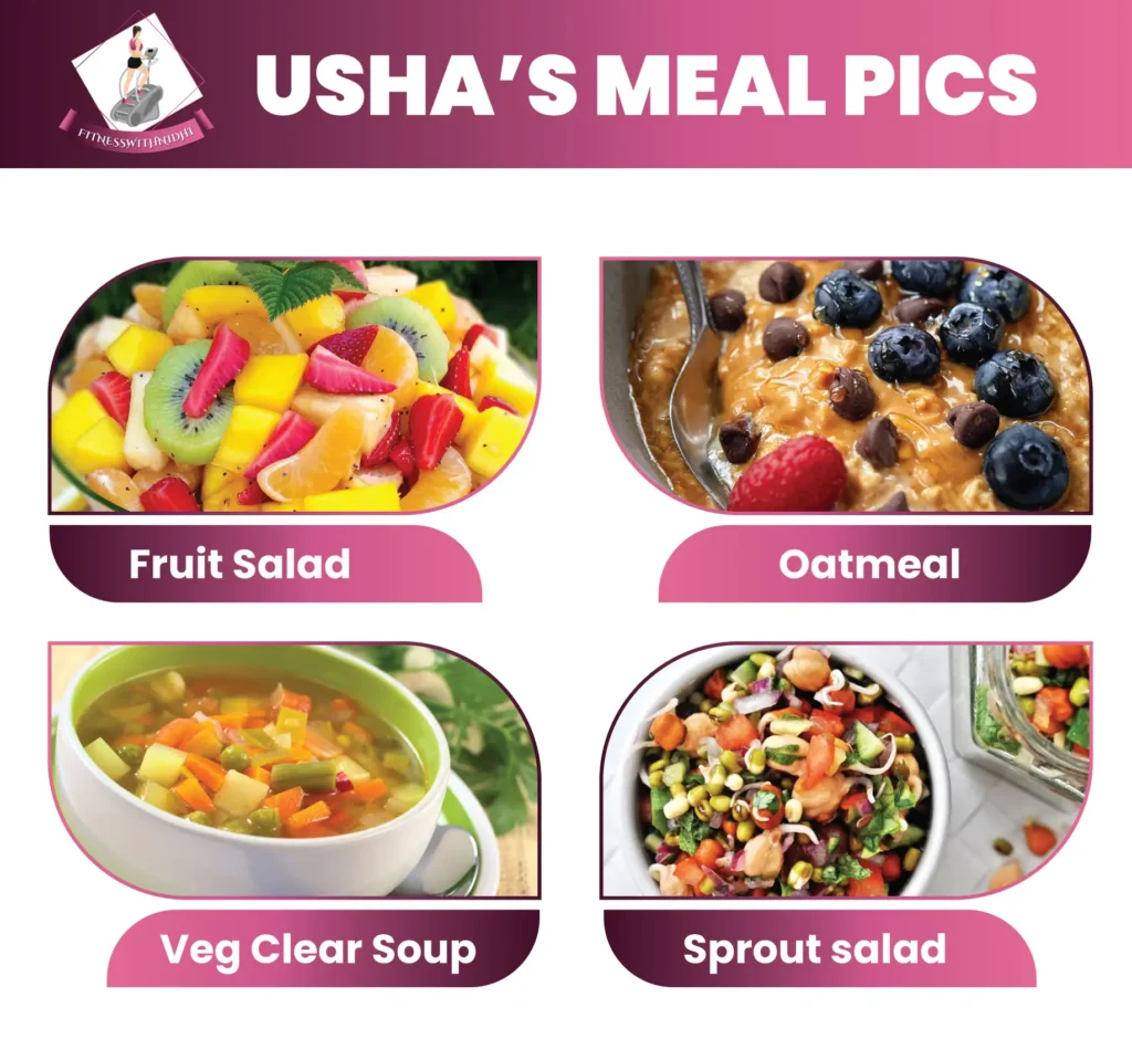 usha's customized meal items