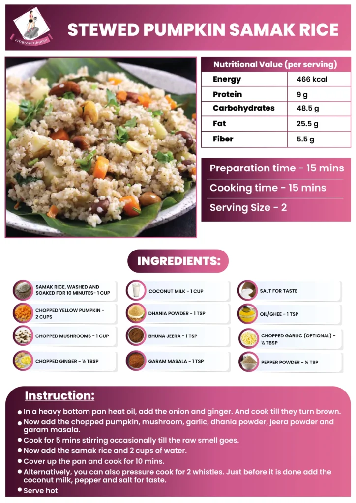 step by step stewed pumpkin samak rice recipe
