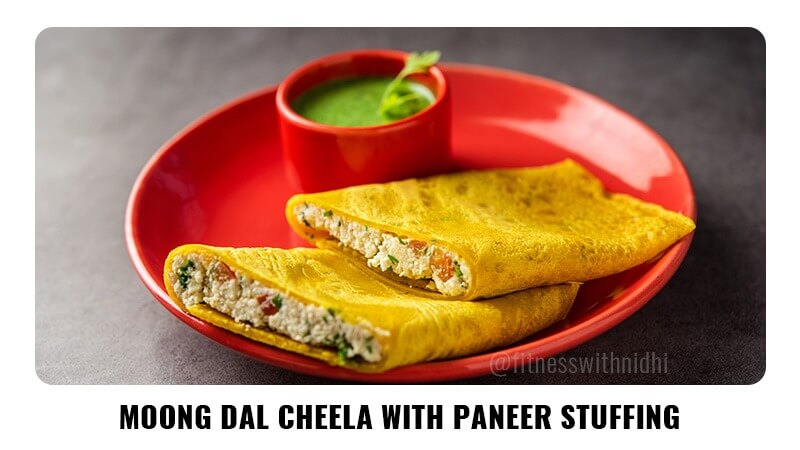Moong Dal Cheela with Paneer Stuffing