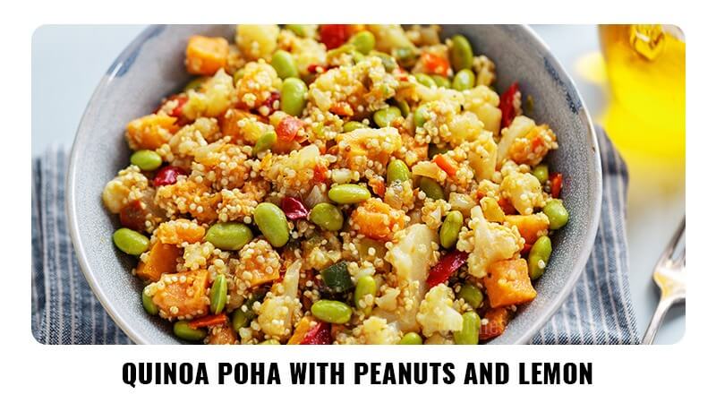 Quinoa Poha with Peanuts and Lemon