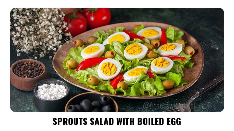 Sprouts Salad with Boiled Egg
