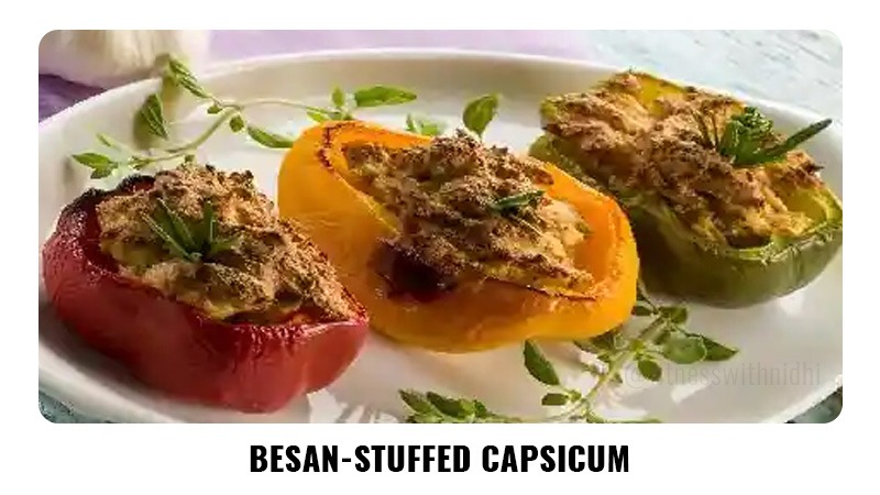 5. Capsicum Stuffed with Besan