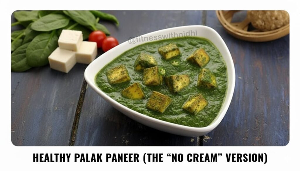 Healthy Palak Paneer (The “No Cream” Version)