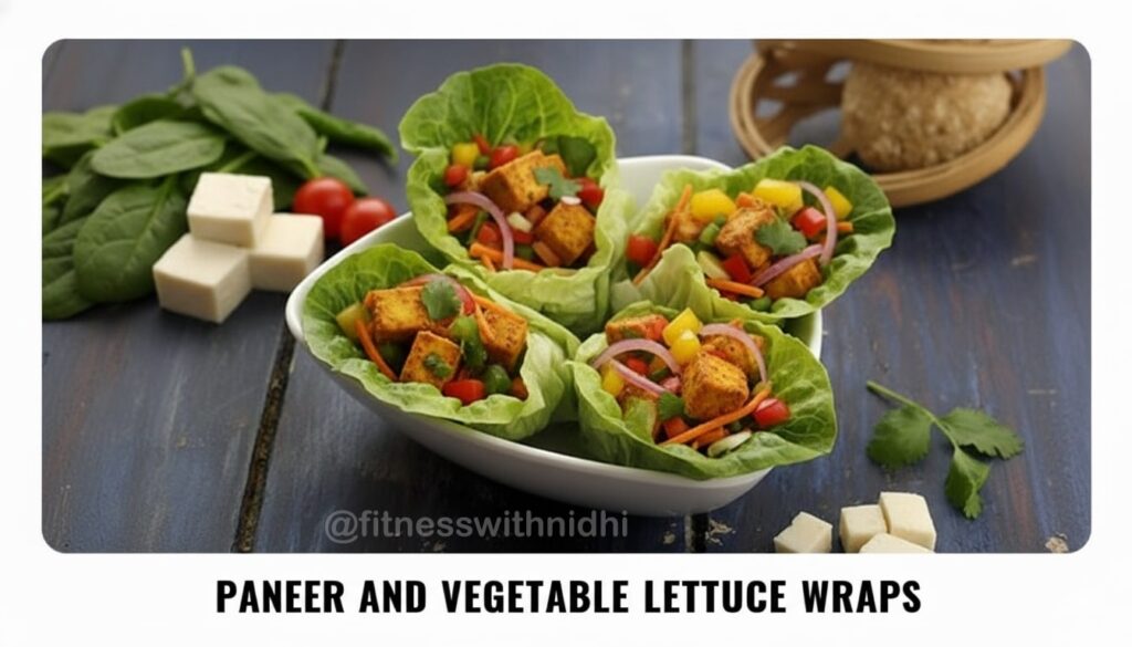 Paneer and Vegetable Lettuce Wraps